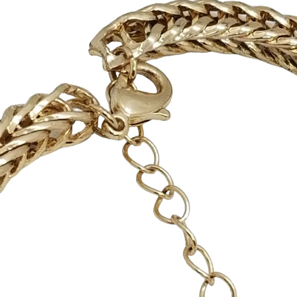 GUESS NWOT GOLDPLATED FOXTAIL  ROPE STYLE CHAIN NECKLACE - Picture 6 of 6
